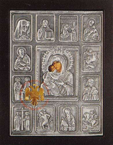 Theotokos Panagia Glykofilousa Eikonostasi Aluminum Icon
